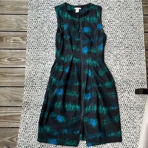 vintage H&M green, blue and black dress size 8.